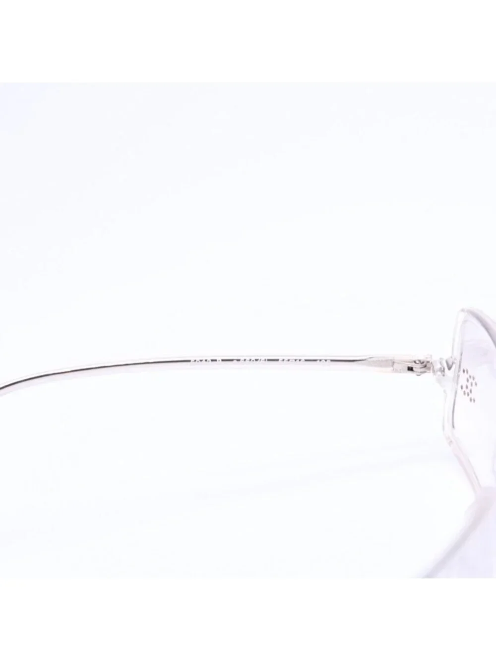 Chanel Sunglasses Eyewear CC Logo Rhinestone Clear Gray